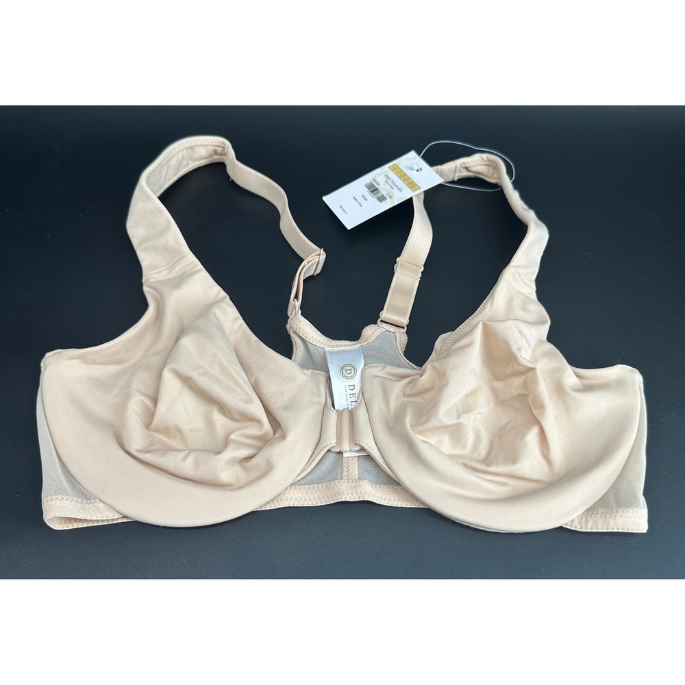 DELIMIRA Racerback Plunge
Front Closure Bra W542A Beige
Size 36C NWT